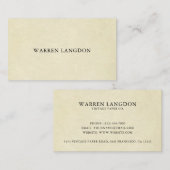 Elegant Beige  Paper Professional Visitekaartje (Voorkant / Achterkant)