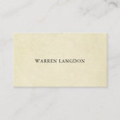 Elegant Beige  Paper Professional Visitekaartje (Voorkant)