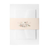 Elegant, beige-perzik, pastel, bloemboeket uitnodigingen wikkel (Voorkant Voorbeeld)