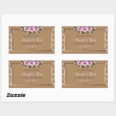 Elegant Beige Product Labels roze Roses Diamonds (Vel)
