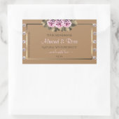 Elegant Beige Product Labels roze Roses Diamonds (Tas)