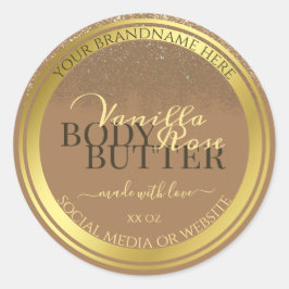 Elegant beige Product Packaging Labels Gold Lijst