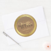 Elegant beige Product Packaging Labels Gold Lijst (Envelop)