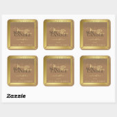 Elegant beige Product Packaging Labels Gold Lijst (Vel)