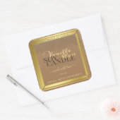 Elegant beige Product Packaging Labels Gold Lijst (Envelop)
