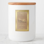 Elegant beige Product Packaging Labels Gold Lijst Voedselcontainer Etiket (Voorkant)