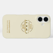Elegant Beige Promotie Bedrijfslogo Case-Mate iPhone Case (Achterkant (horizontaal))