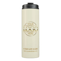 Elegant Beige Promotiebedrijf Zakelijk Logo