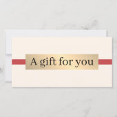 Elegant Beige Red Faux Golden Holiday Beauty (Voorkant)