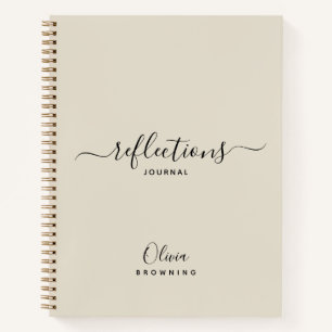Elegant Beige Reflections Journal Notitieboek