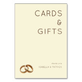 Elegant Beige Rings Kaart (Achterkant)