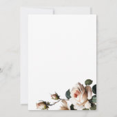 Elegant Beige Roos Meisje Baby shower Kaart (Achterkant)