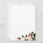 Elegant Beige Roos Meisje Baby shower Uitnodiging (Achterkant)