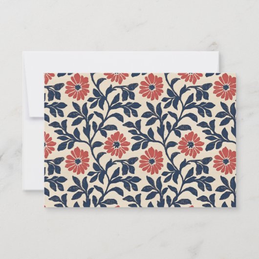 Elegant Beige RSVP Card (Achterkant)