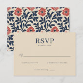 Elegant Beige RSVP Card (Voorkant / Achterkant)