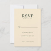 Elegant Beige RSVP Card (Voorkant)
