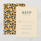Elegant Beige RSVP Card (Voorkant / Achterkant)
