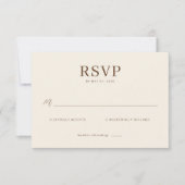 Elegant Beige RSVP Card Kaartje (Voorkant)