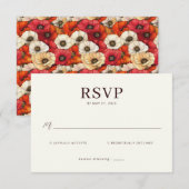 Elegant Beige RSVP Card Kaartje (Voorkant / Achterkant)