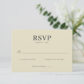 Elegant Beige RSVP Card Kaartje (Staand voorkant)