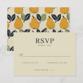 Elegant Beige RSVP Card Kaartje (Voorkant / Achterkant)