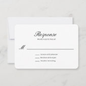 Elegant beige RSVP-reactiekaart RSVP Kaartje (Voorkant)