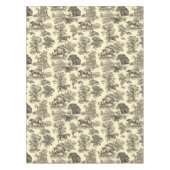 Elegant Beige rustieke paarden Toile Tafelkleed (Voorkant)