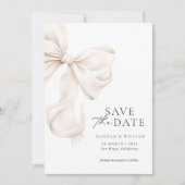Elegant beige Save the Date Kaart (Voorkant)