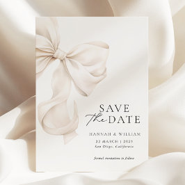Elegant beige Save the Date Kaart