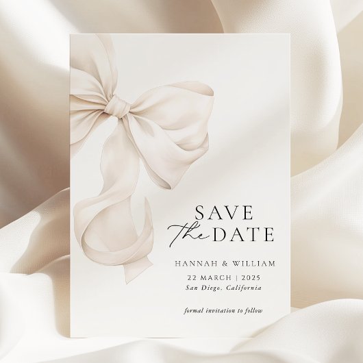 Elegant beige Save the Date Kaart