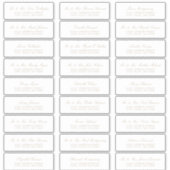 Elegant Beige Script Guest Adresetiketten Sticker (Voorkant)