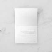 Elegant Beige Script Trouwfoto Bedankkaart (Binnen)