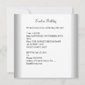 Elegant Beige Silver White 50e verjaardag Kaart (Achterkant)