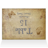 Elegant Beige  Tafel Zitplaats Naam Kaart (Binnen Horizontaal (Boven))