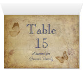 Elegant Beige  Tafel Zitplaats Naam Kaart (Binnen Horizontaal (Onder))