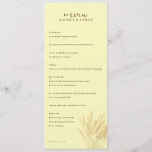 Elegant Beige Tarwe Menu