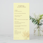 Elegant Beige Tarwe Menu (Staand voorkant)