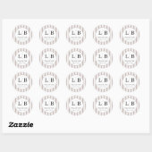 Elegant Beige Thank You Circle Ronde Sticker (Vel)