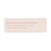 Elegant Beige Typografisch Etiket (Voorkant)
