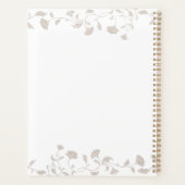Elegant Beige Victoriaans Bibliotheek Boek Hoesje Planner (Achterkant)