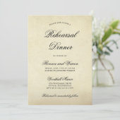 Elegant Beige Victoriaans repetitie Dinner Kaart (Staand voorkant)