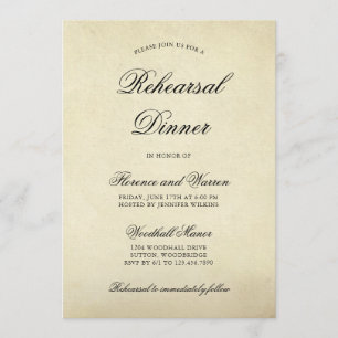 Elegant Beige  Victoriaans repetitie Dinner Kaart