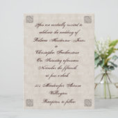 Elegant Beige Vintage Wedding Uitnodiging (Staand voorkant)