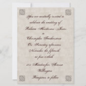 Elegant Beige Vintage Wedding Uitnodiging (Voorkant)