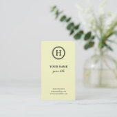 Elegant Beige Visitekaartjes (Staand voorkant)