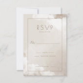 Elegant Beige Watercolor RSVP (Voorkant)