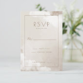 Elegant Beige Watercolor RSVP (Staand voorkant)