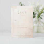 Elegant Beige Watercolor RSVP (Staand voorkant)