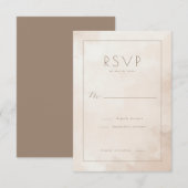Elegant Beige Watercolor RSVP (Voorkant / Achterkant)
