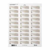 Elegant Beige Waterverf Etiket (Full Sheet)